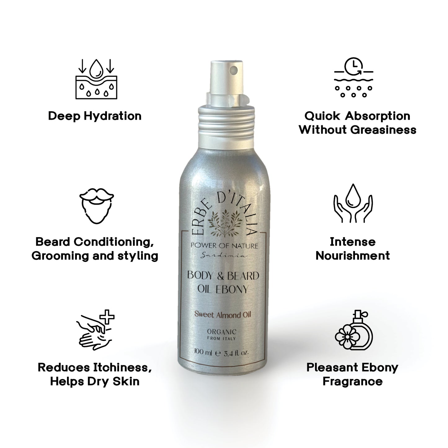 Ebony Body Oil for Men, 100 ml