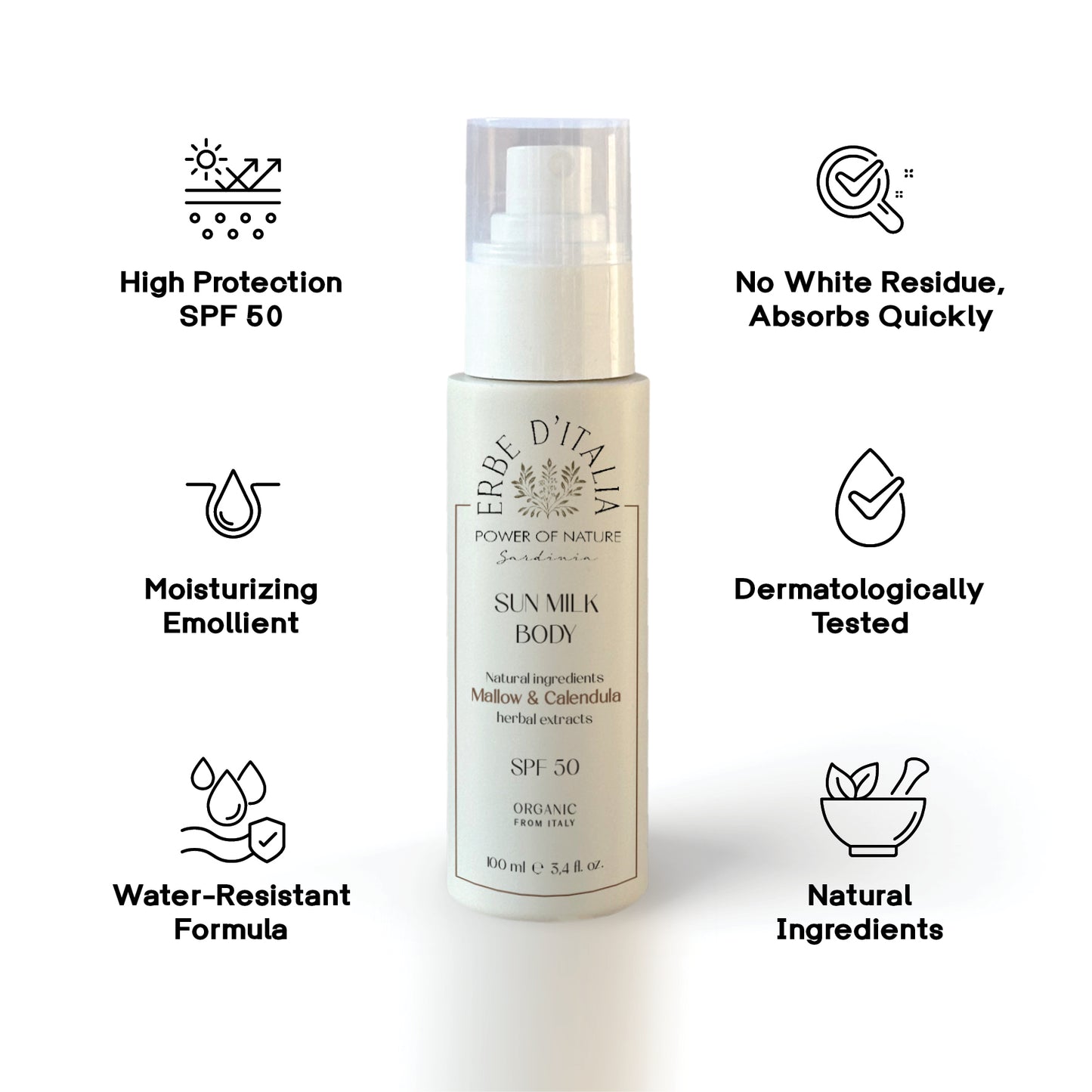 Sunscreen Body Milk SPF 50, 100 ml