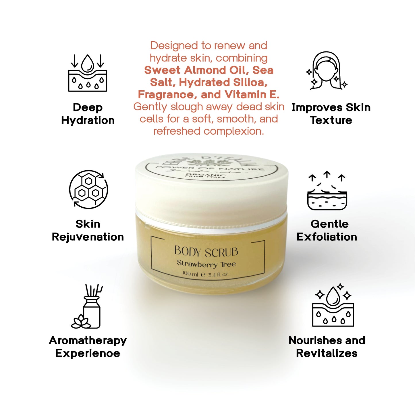 Body Scrub Strawberry Tree, 100 ml