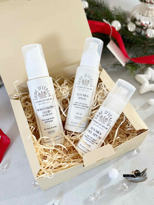 EU Only! - Natural Sunscreen Gift Set | SPF 50 Face & Body | Non-Nano Zinc Oxide | After Sun Lotion | Sun Care Essentials for Sensitive Skin